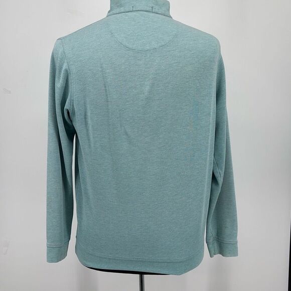 Peter Millar 1/4 Zip Pique Performance Golf Top Cotton Turquoise M - Picture 3 of 13